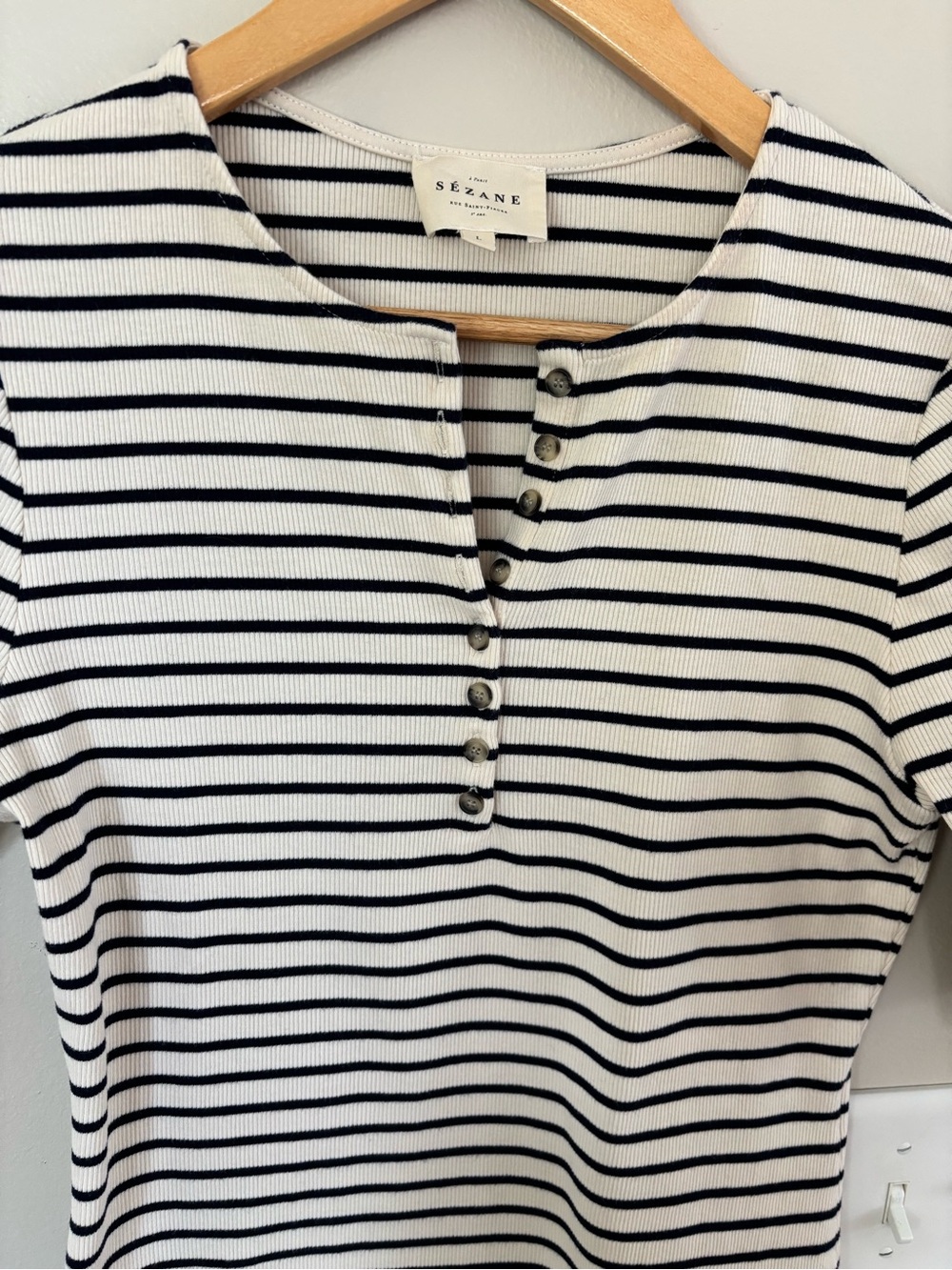 Sezane Theodora Striped T-shirt - Picture 3 of 8